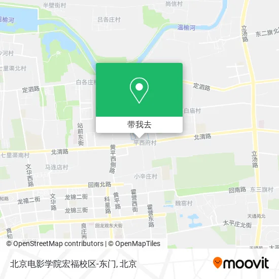 北京电影学院宏福校区-东门地图