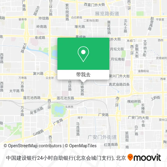 中国建设银行24小时自助银行(北京会城门支行)地图