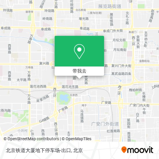 北京铁道大厦地下停车场-出口地图