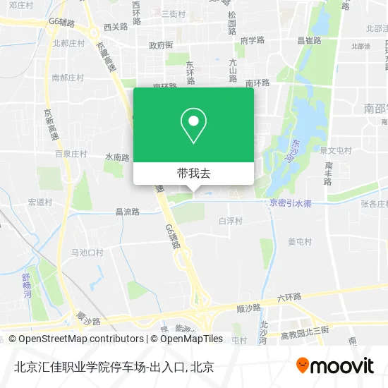 北京汇佳职业学院停车场-出入口地图