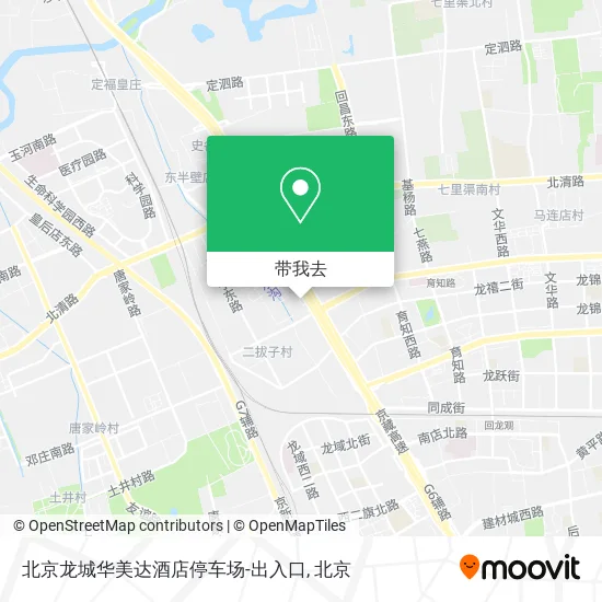 北京龙城华美达酒店停车场-出入口地图