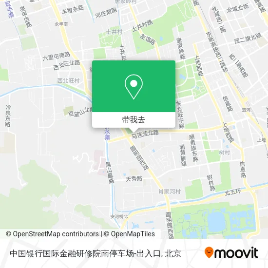 中国银行国际金融研修院南停车场-出入口地图