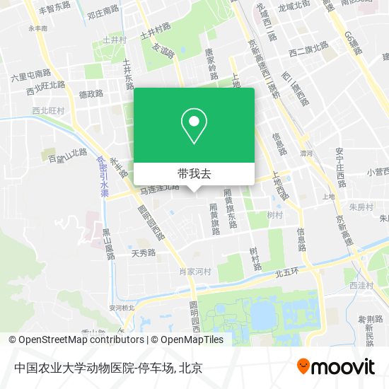 中国农业大学动物医院-停车场地图