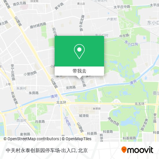中关村永泰创新园停车场-出入口地图