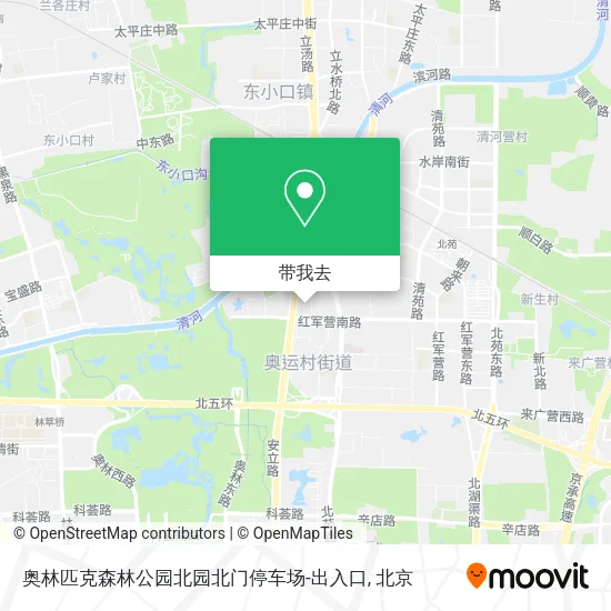 奥林匹克森林公园北园北门停车场-出入口地图