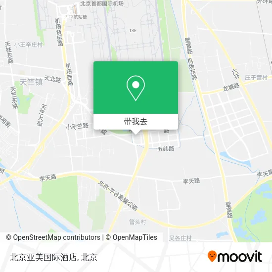北京亚美国际酒店地图