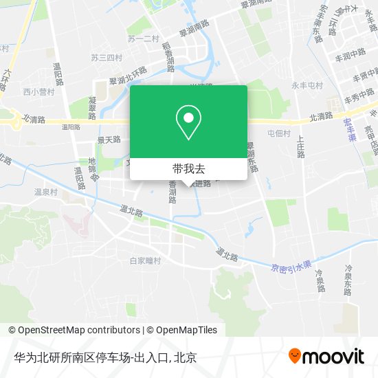 华为北研所南区停车场-出入口地图