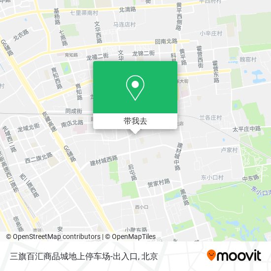 三旗百汇商品城地上停车场-出入口地图