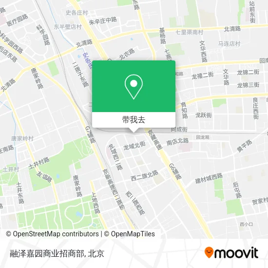 融泽嘉园商业招商部地图