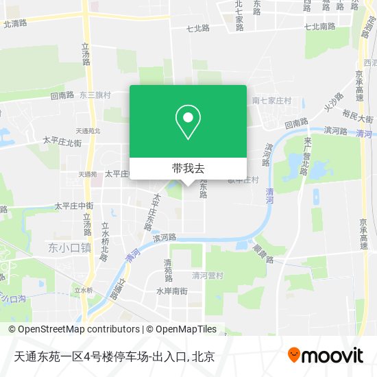 天通东苑一区4号楼停车场-出入口地图