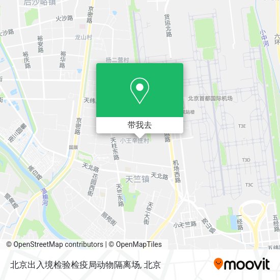 北京出入境检验检疫局动物隔离场地图