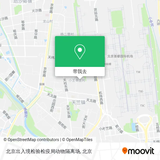 北京出入境检验检疫局动物隔离场地图