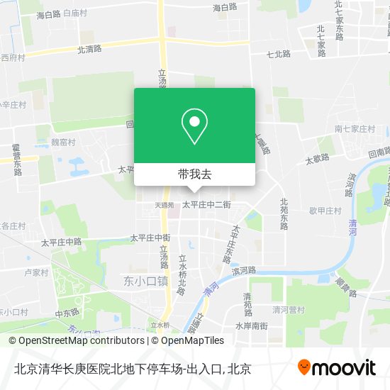 北京清华长庚医院北地下停车场-出入口地图