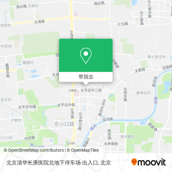 北京清华长庚医院北地下停车场-出入口地图