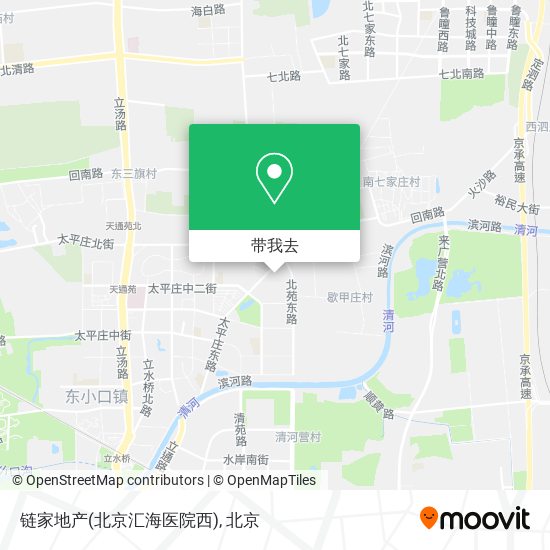 链家地产(北京汇海医院西)地图