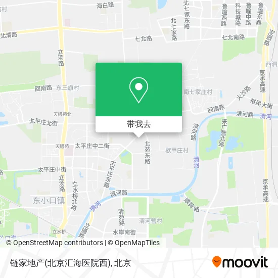 链家地产(北京汇海医院西)地图