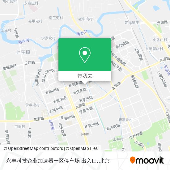 永丰科技企业加速器一区停车场-出入口地图