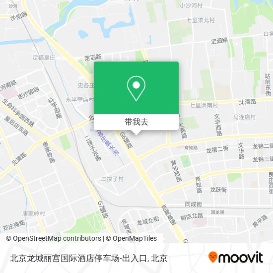 北京龙城丽宫国际酒店停车场-出入口地图