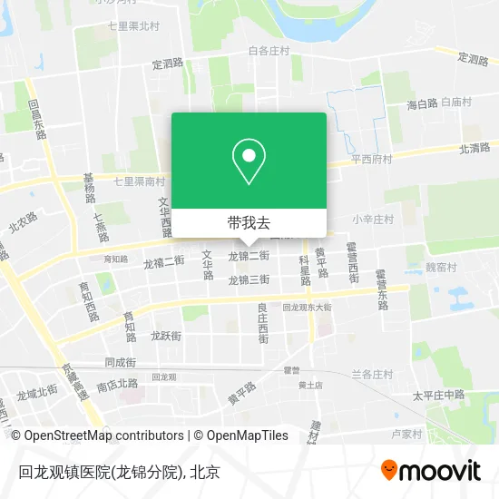 回龙观镇医院(龙锦分院)地图