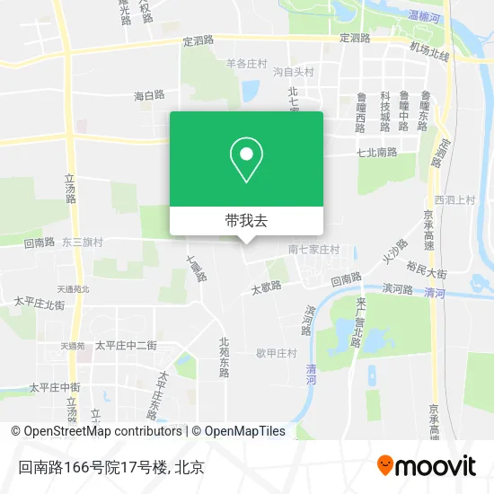 回南路166号院17号楼地图