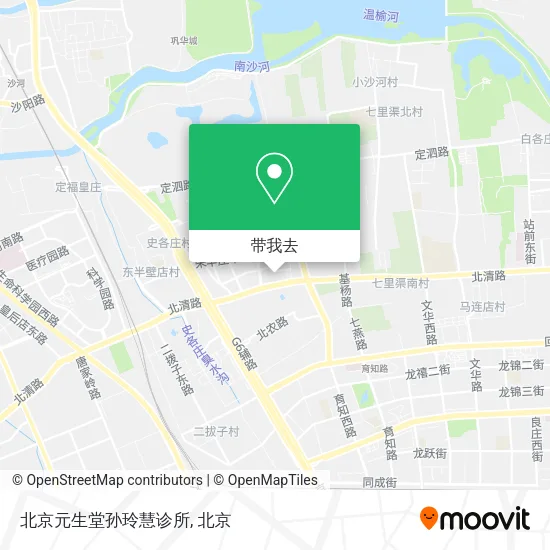 北京元生堂孙玲慧诊所地图