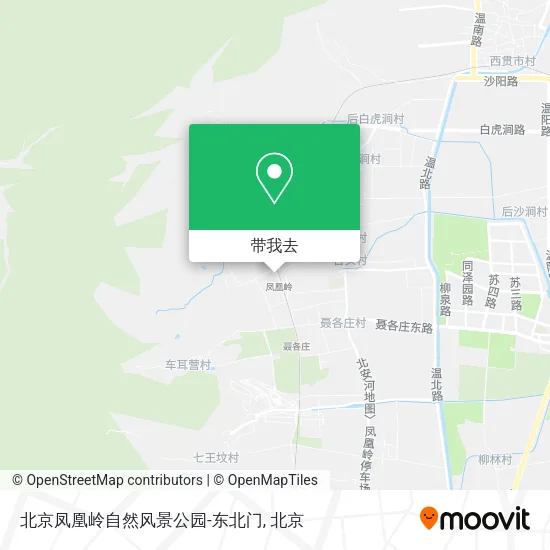北京凤凰岭自然风景公园-东北门地图