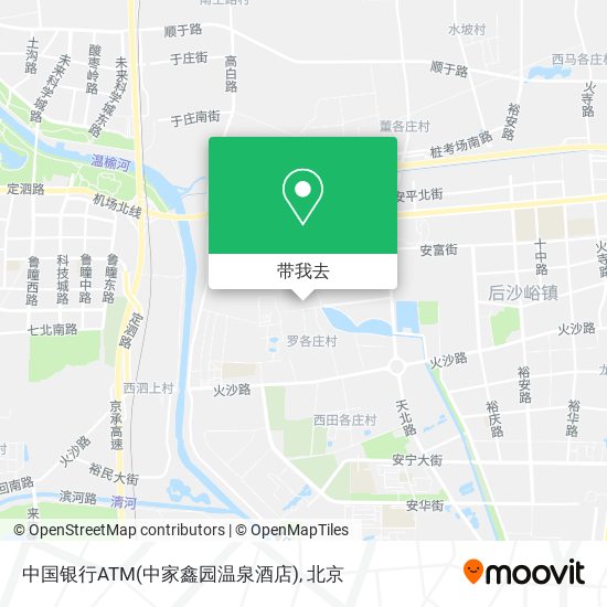 中国银行ATM(中家鑫园温泉酒店)地图