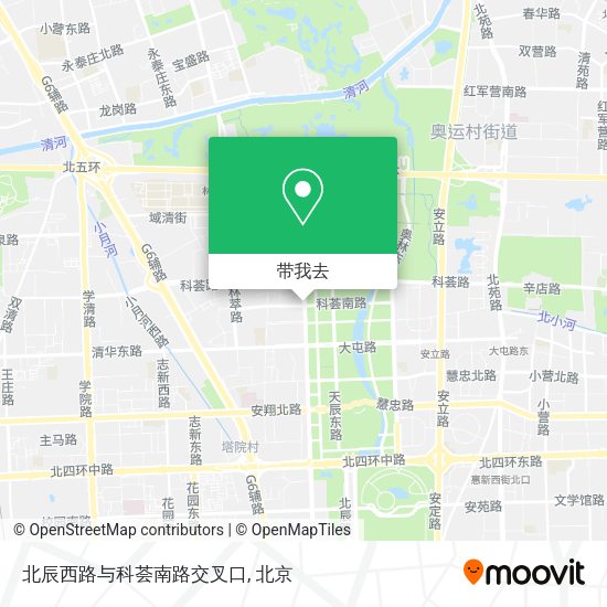 北辰西路与科荟南路交叉口地图