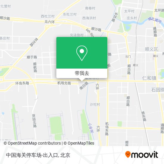 中国海关停车场-出入口地图
