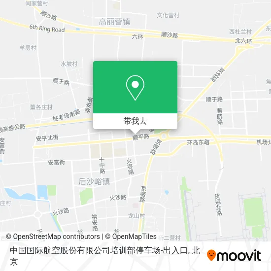 中国国际航空股份有限公司培训部停车场-出入口地图