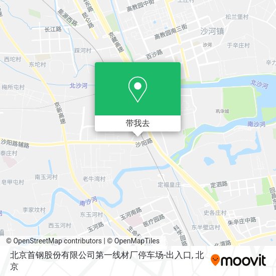 北京首钢股份有限公司第一线材厂停车场-出入口地图