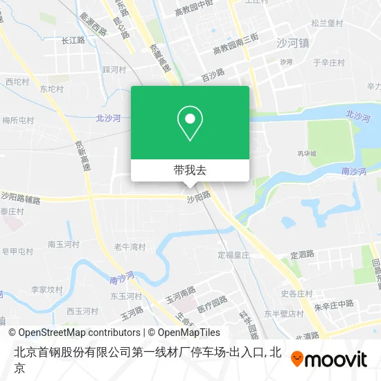 北京首钢股份有限公司第一线材厂停车场-出入口地图