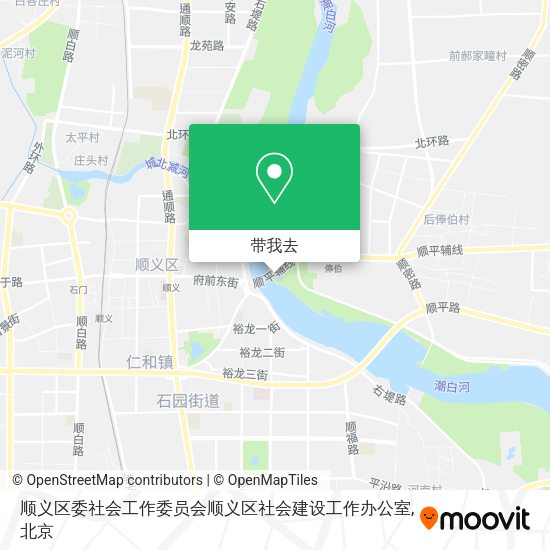 顺义区委社会工作委员会顺义区社会建设工作办公室地图