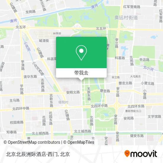 北京北辰洲际酒店-西门地图