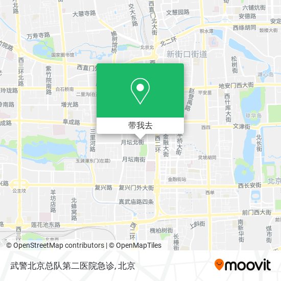 武警北京总队第二医院急诊地图