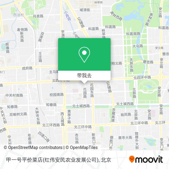 甲一号平价菜店(红伟安民农业发展公司)地图