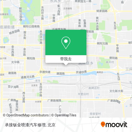 承接钣金喷漆汽车修理地图