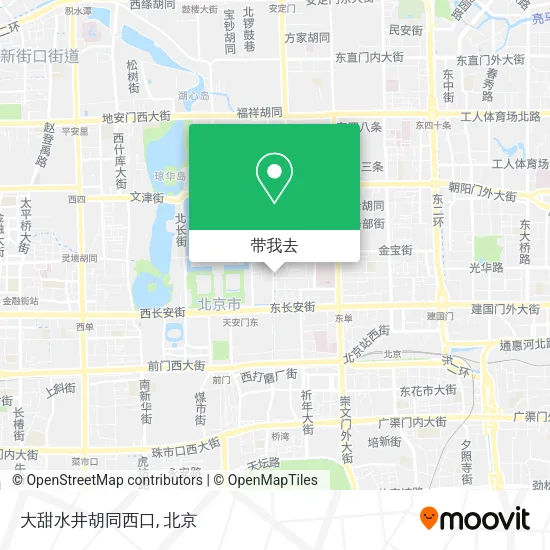 大甜水井胡同西口地图