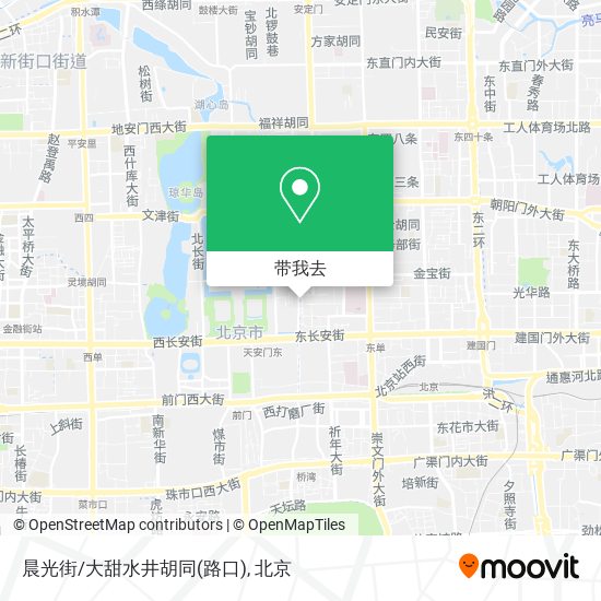 晨光街/大甜水井胡同(路口)地图
