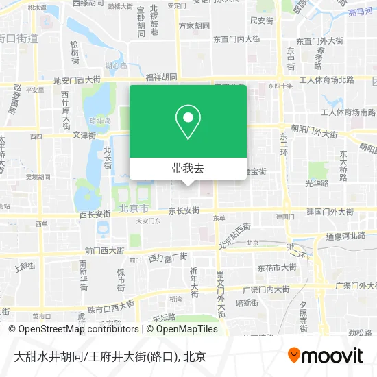 大甜水井胡同/王府井大街(路口)地图