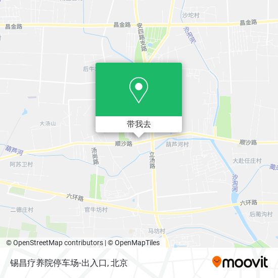 锡昌疗养院停车场-出入口地图
