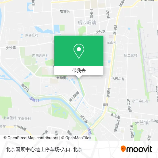 北京国展中心地上停车场-入口地图