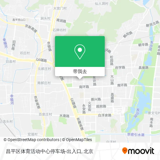 昌平区体育活动中心停车场-出入口地图
