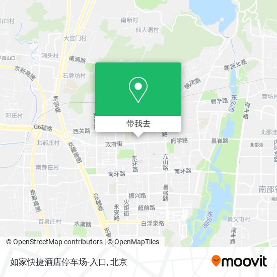 如家快捷酒店停车场-入口地图