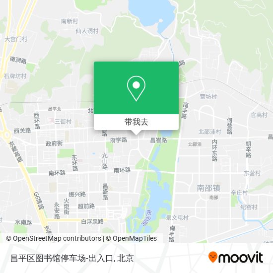 昌平区图书馆停车场-出入口地图