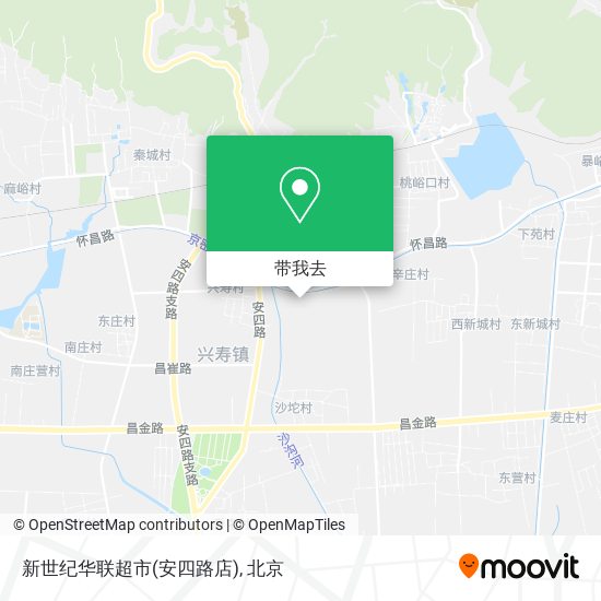 新世纪华联超市(安四路店)地图