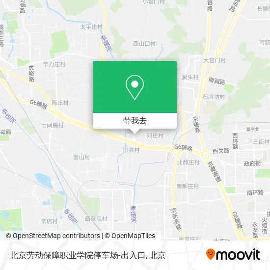 北京劳动保障职业学院停车场-出入口地图