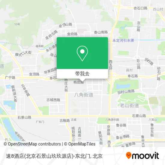 速8酒店(北京石景山玖玖源店)-东北门地图