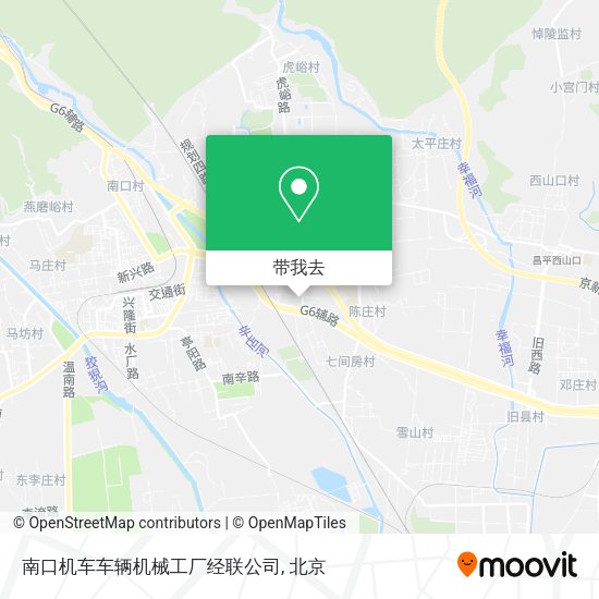 南口机车车辆机械工厂经联公司地图