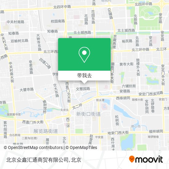 北京众鑫汇通商贸有限公司地图